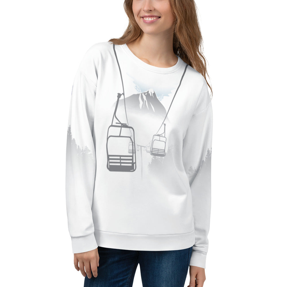 Male model wearing the Last Chair Sweat Shirt, shown from the front.