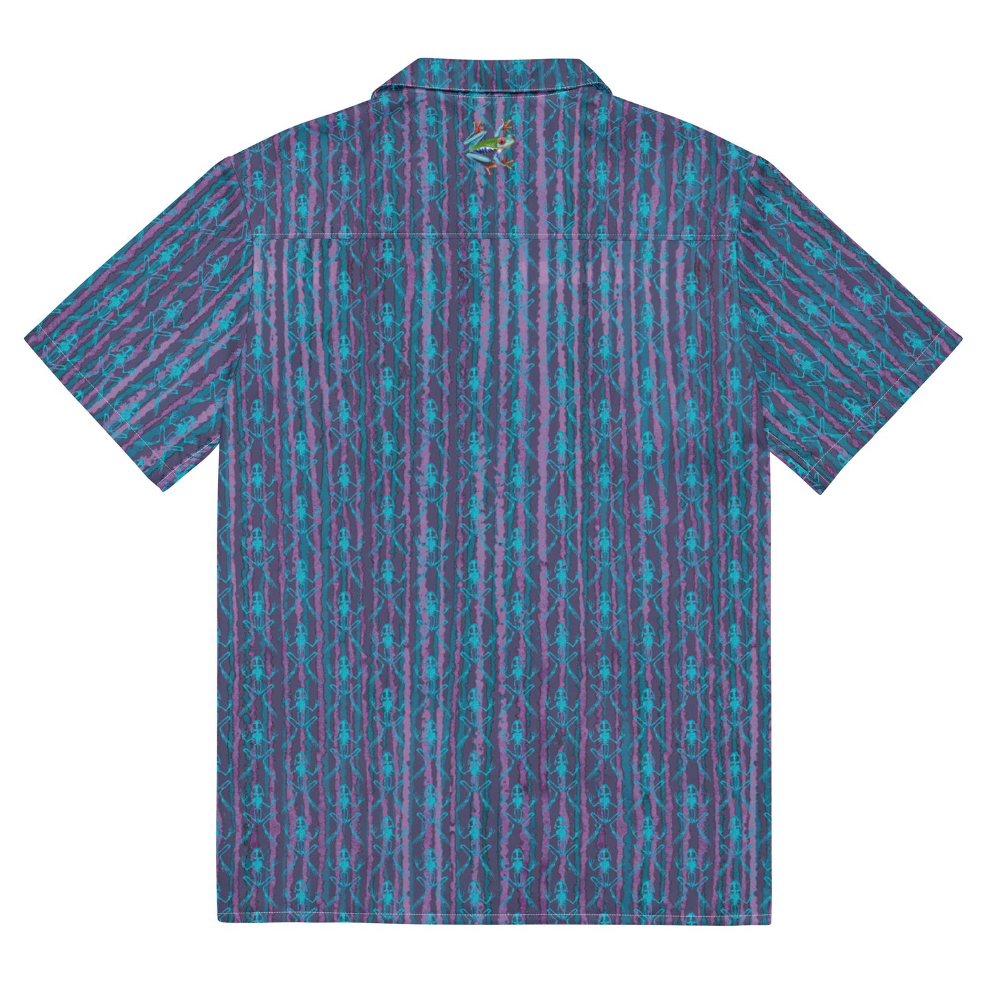 Anura Tao button shirt shown flat from the back.